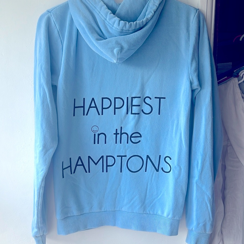 Butter Happiest in the Hamptons zip up hoodie sweatshirt